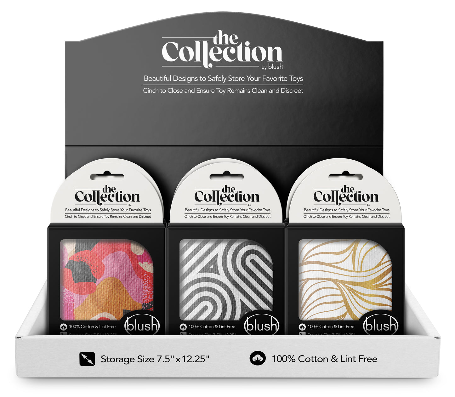 The Collection - Cotton Toy Bag - 18 Pcs Counter Display - Assorted BL-99980-18