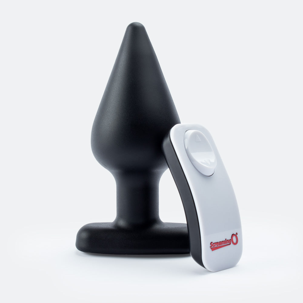 My Secret Remote Vibrating XL Plug - Black - 6 Count Box APX-BL-110D