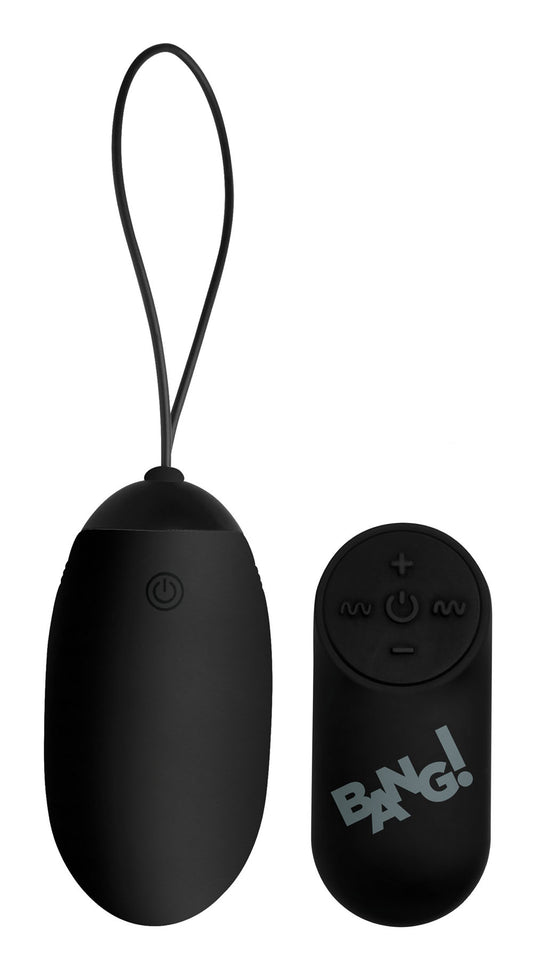 Bang XL Silicone Vibrating Egg - Black BNG-AG331-BLK